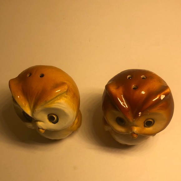 Vintage Owl Salt and Pepper Shaker Set - Picture 2 of 11